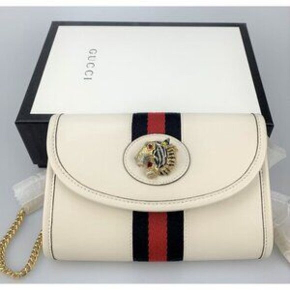 NIB Authentic Gucci Women Rajah mini bag In White - Picture 6 of 6